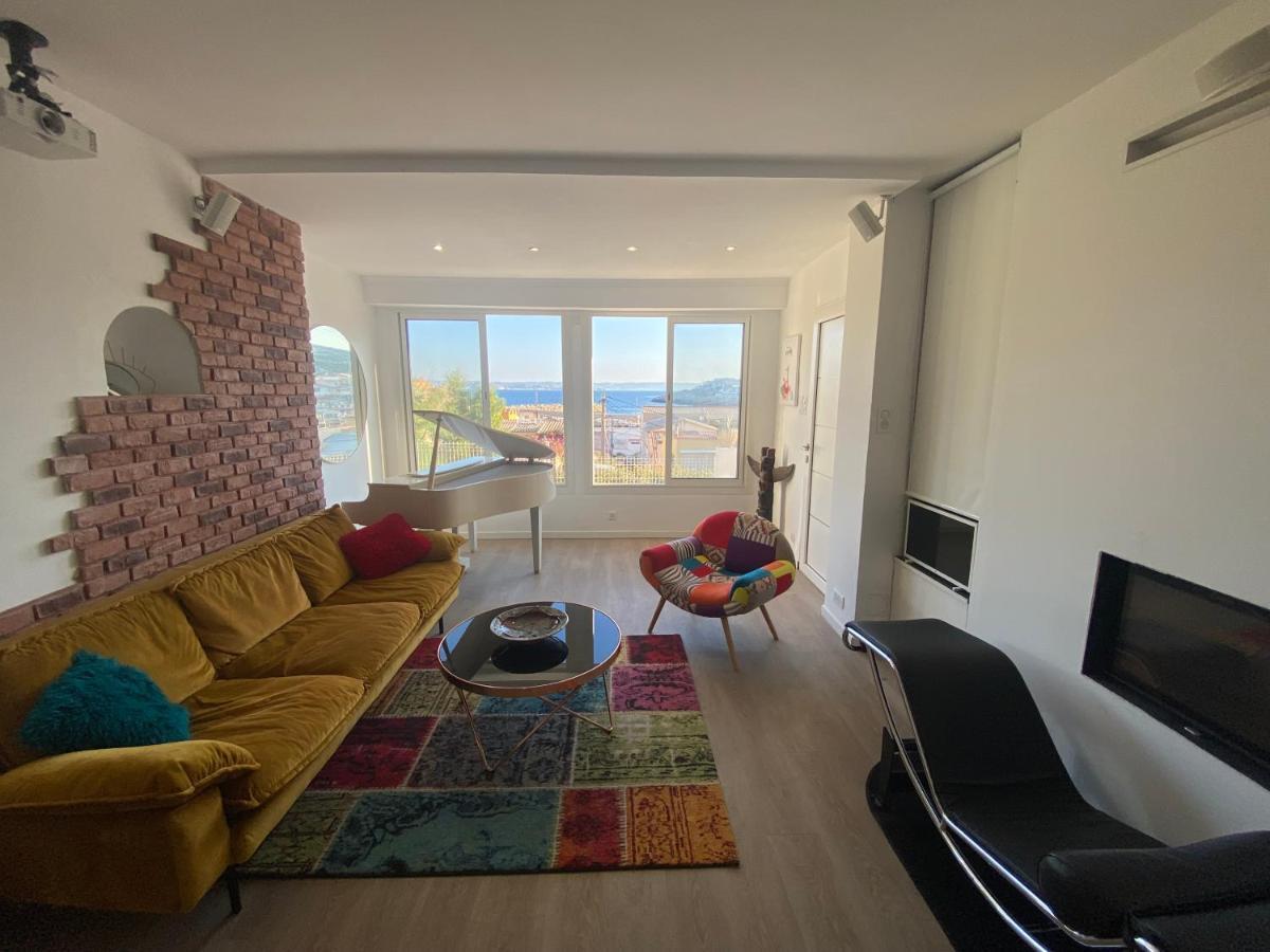 Au Coeur Du Parc National Du Massif Des Calanques, La Flibuste Des Goudes, Maison 2 Chambres, Climatisee, Jardins, Solarium, Proche Plage, Large Vue Mer Марсель Экстерьер фото