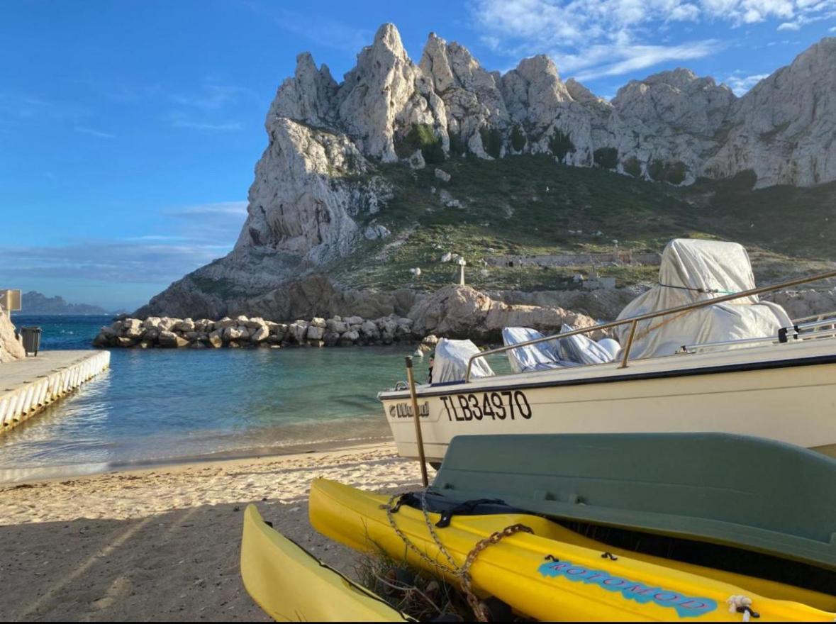 Au Coeur Du Parc National Du Massif Des Calanques, La Flibuste Des Goudes, Maison 2 Chambres, Climatisee, Jardins, Solarium, Proche Plage, Large Vue Mer Марсель Экстерьер фото
